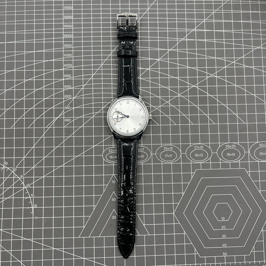 42mm Men Watch Manual Chain Up Seagull ST3600 Mechanical Movement White Dial