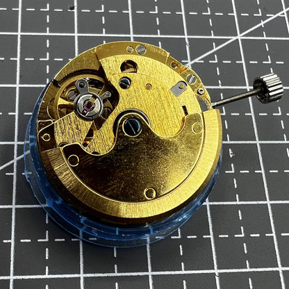 Tianjin T16 polished golden watch movement, precise mechanical replacement for Miyota 8200 by Tianjin