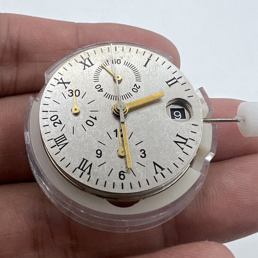 New China Made 7750 automatic mechanical watch movement with small second at 12 o'clock, ideal for watch repair.