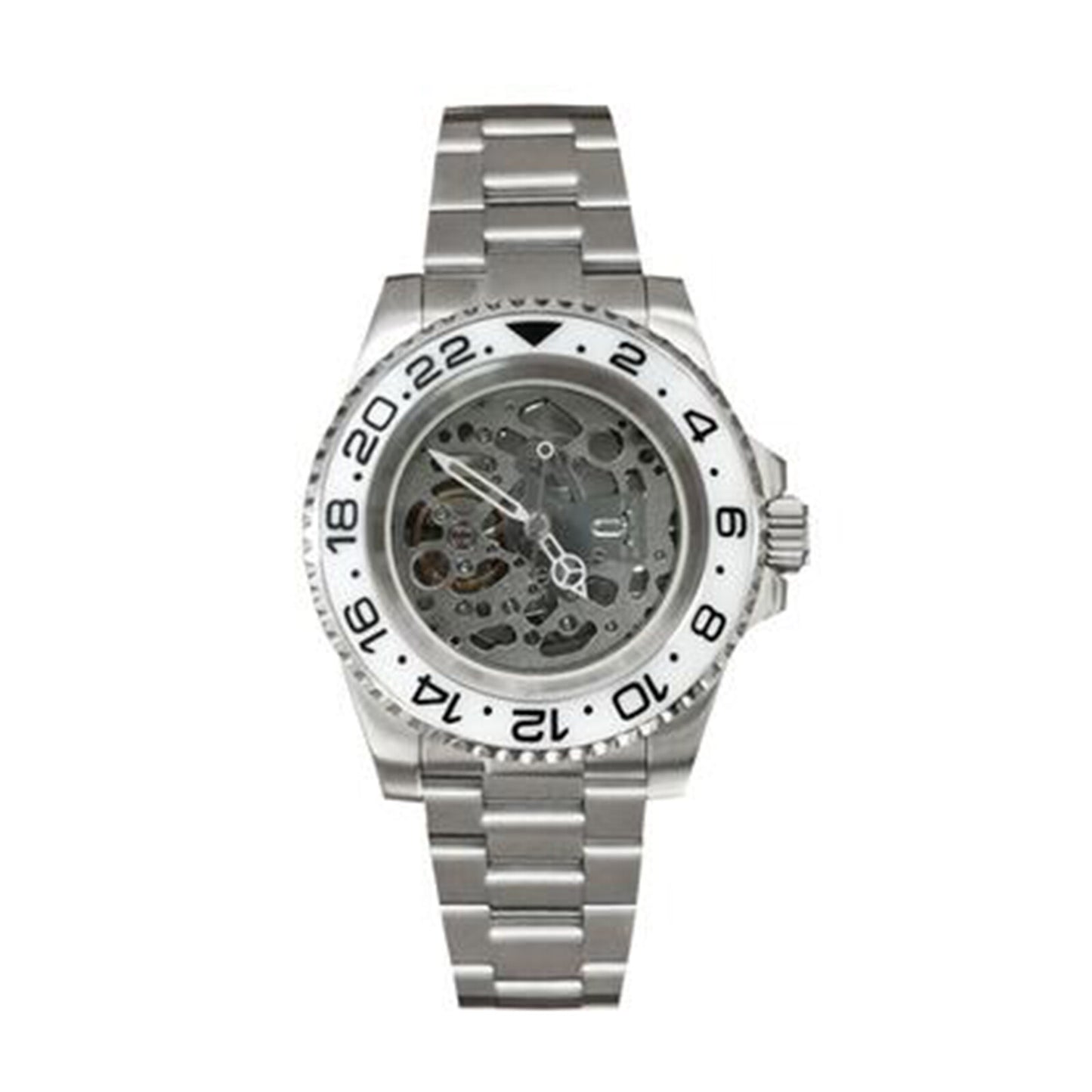 NH70 40mm Stainless Steel Watch Case Sapphire Glass Hollow Dial Luminous Hands