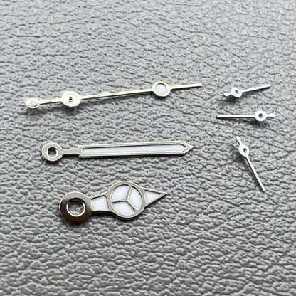 2 Sets Weiss mit Silberrand Grüne Leuchtzeiger für VD53 VD54 VD57 Uhrwerk