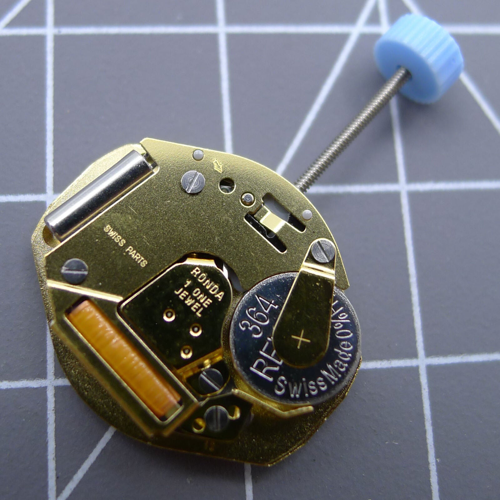 Swiss Made Ronda 762 quartz watch movement by Ronda, precise timekeeping with standard height for accessories.