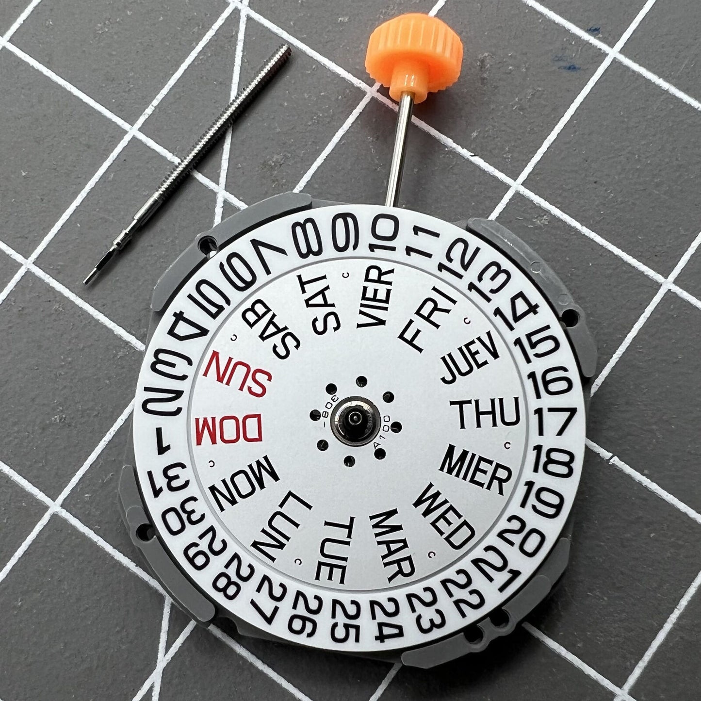 Miyota GR02 quartz watch movement, precision replacement part crafted in Japan for reliable timekeeping.