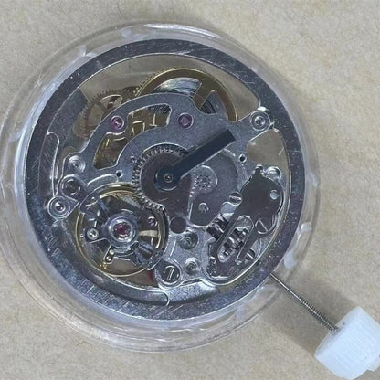 JH5051 China Made black Shanghai watch accessory with multifunctional hollow mechanical movement, stylish and precise.