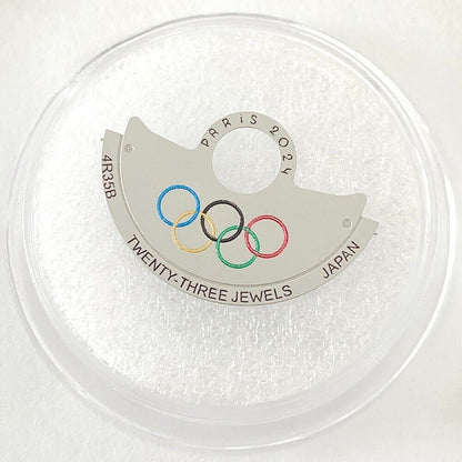 Revêtement métallique argenté des cinq anneaux olympiques pour le rotor du mouvement NH35
