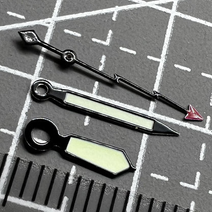 Leuchtende gr�ne Zeigers�tze f�r Seiko NH35 NH36 Uhrwerk, Modell HH-B-5, pr�zise Uhrzeitablesung