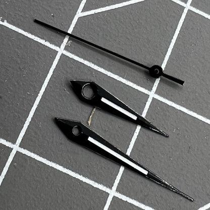 Schwarze Zierleiste, leuchtende Uhrzeiger für Miyota 2035 Uhr Quarzwerk P1-H3-C48 