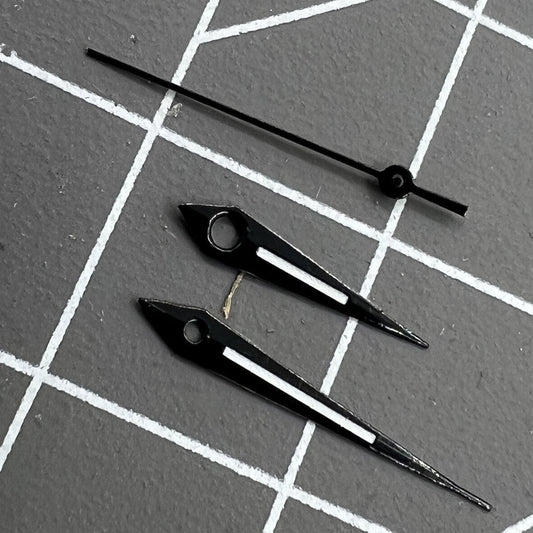 Schwarze Zierleiste, leuchtende Uhrzeiger für Miyota 2035 Uhr Quarzwerk P1-H3-C48 