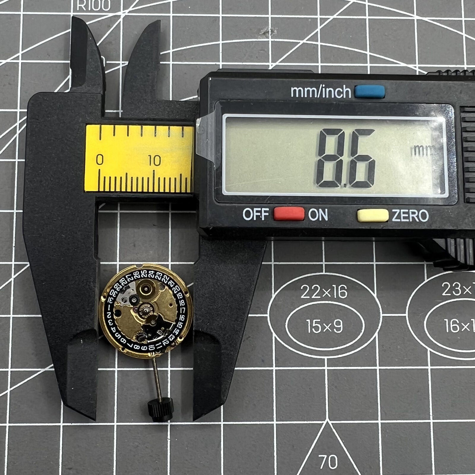 ETA 956.112 black dial watch with quartz movement, date display, and three hands for everyday style.