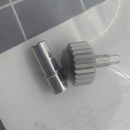 Titanium grey no-screw watch crown for Omega Seamaster 300 model 231.20, durable and sleek accessory.