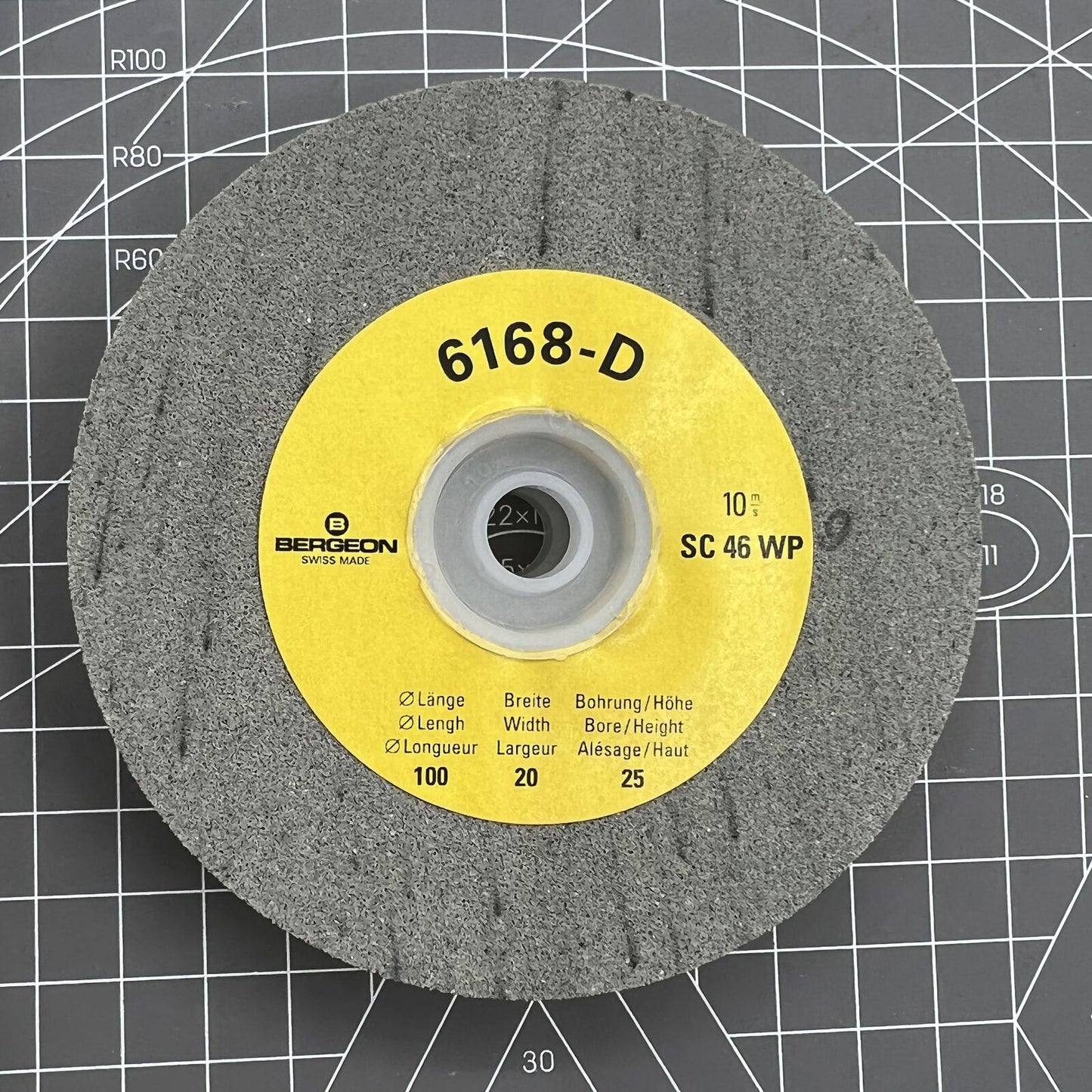 Swiss Made Bergeon 6168-D coarse Artifex wheel for precise watch hand fitting and finishing.