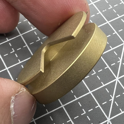 Copper balance wheel holder, 25mm, perfect for precise watch repairs and delicate part cleaning.