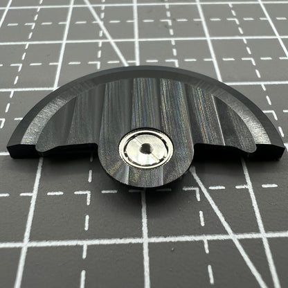 Black Line Wave carved rotor oscillating weight for Miyota NH35 NH36 watch movement, enhancing performance and style.