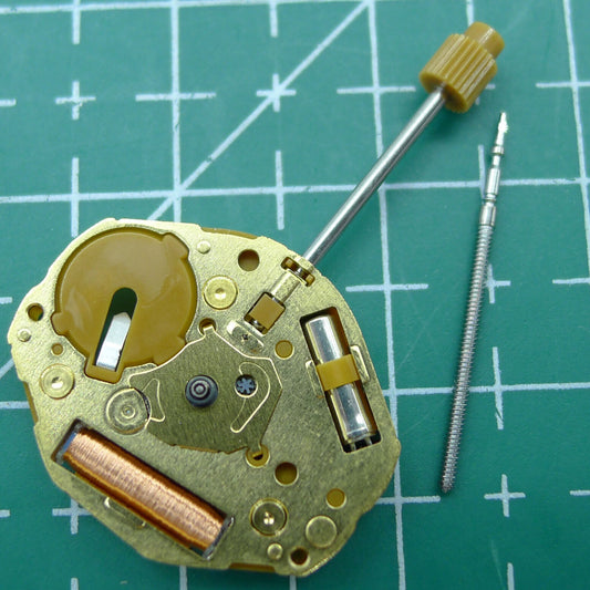 Japan-made Miyota GL30 quartz watch movement with three golden hands, precision timekeeping for accessories