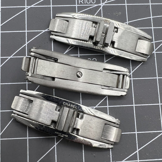 1. Set of 3 stainless steel ceramic butterfly clasps for J12 watch bands.  
