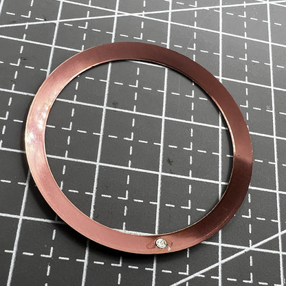 36,5*30,8mm Vintage Aluminium Legierung Hang Grün Leuchtende Braun Uhr Lünette 
