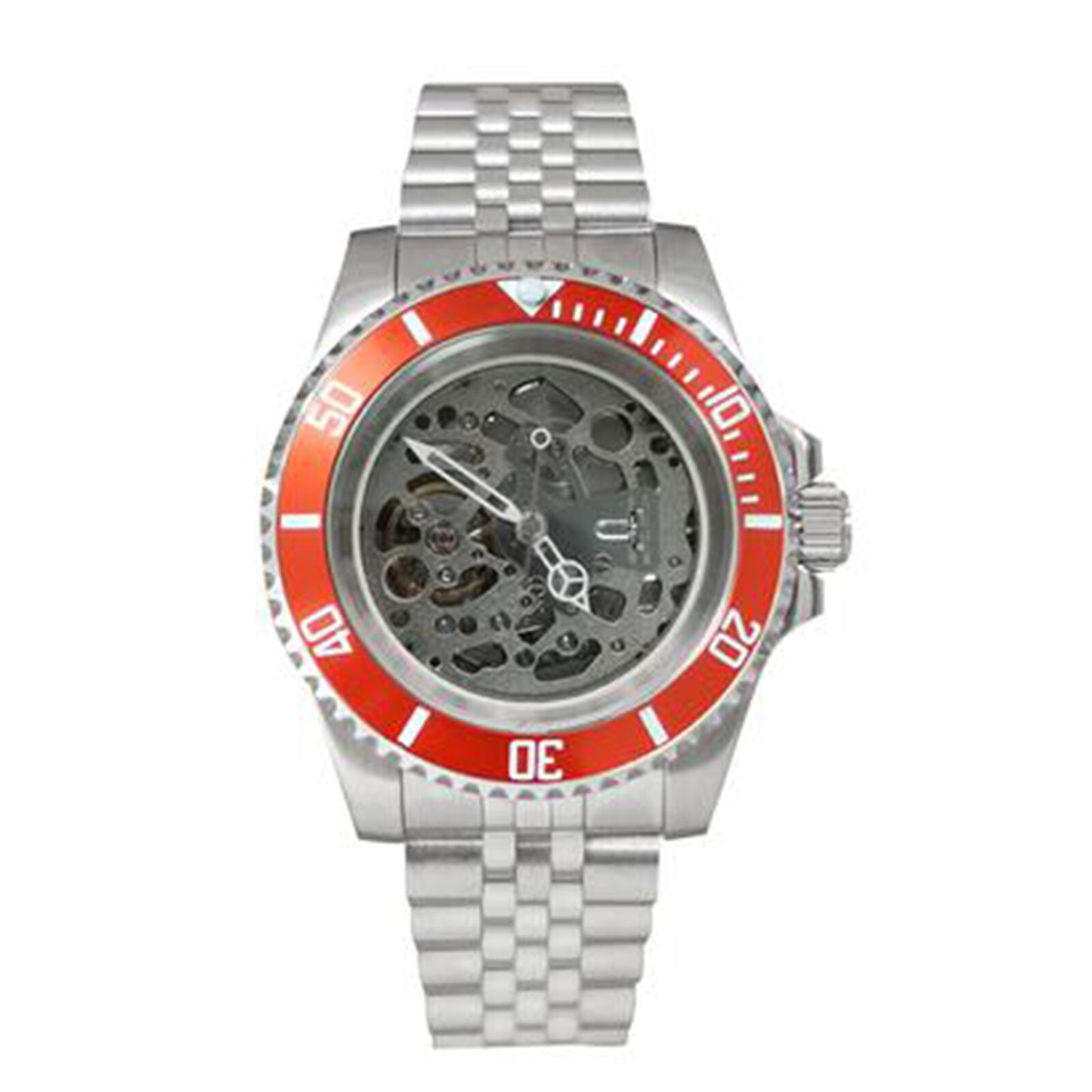 NH70 40mm Stainless Steel Watch Case Sapphire Glass Hollow Dial Luminous Hands