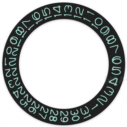 Black Background Green Character Date Disk Date Wheel for Seiko NH35 NH36