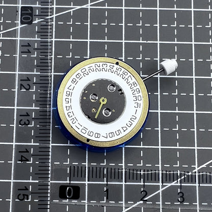 Swiss ISA 220 quartz watch movement with single calendar date at 3 o'clock, ideal for precise timekeeping accessories.