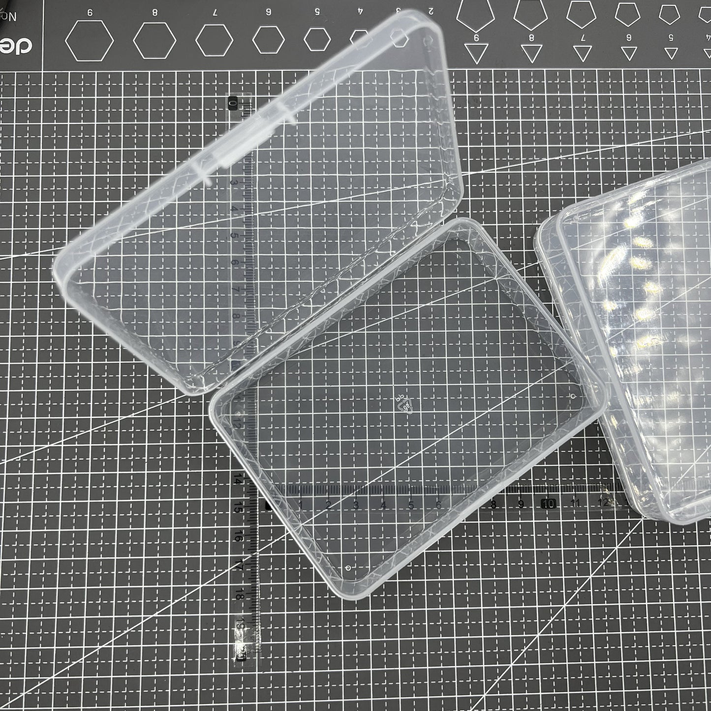 5 PIECES 2.8x11.5x8.5cm No Grid Toolbox Box Container Storage Hinged Lid