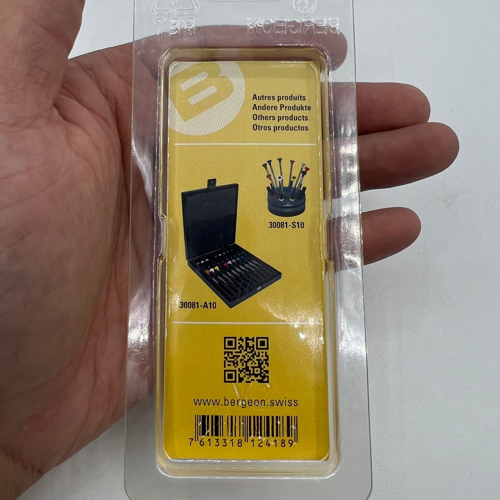 Bergeon 30081-TAM-180 drum barrel watch screwdriver with ergonomic grip for precise watch repairs and adjustments