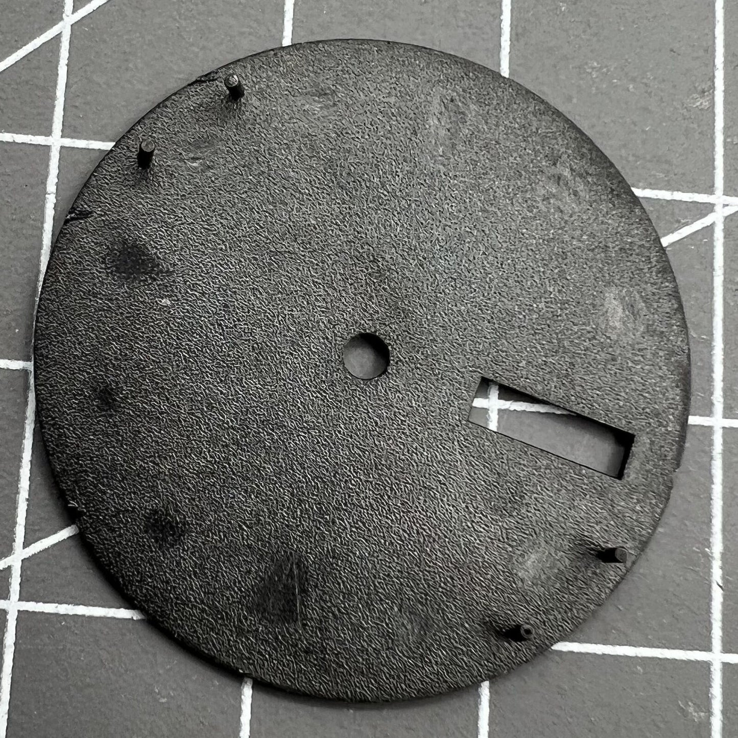 28.50mm black luminous watch dial for NH35 movement, enhancing readability in low light, brand quality.