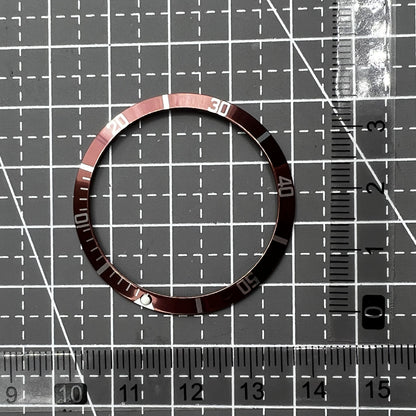 Aluminiumlegierung Vintage Uhr Lünette Braun Grün Leuchtend 36 5x30 8mm