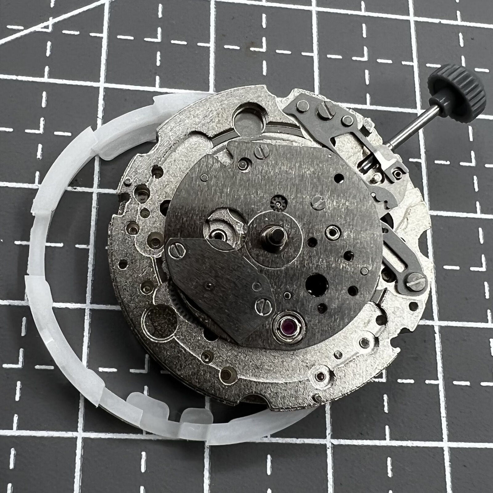 Miyota 8245 silver automatic mechanical movement by Citizen, precision-engineered in Japan for watch accessories.
