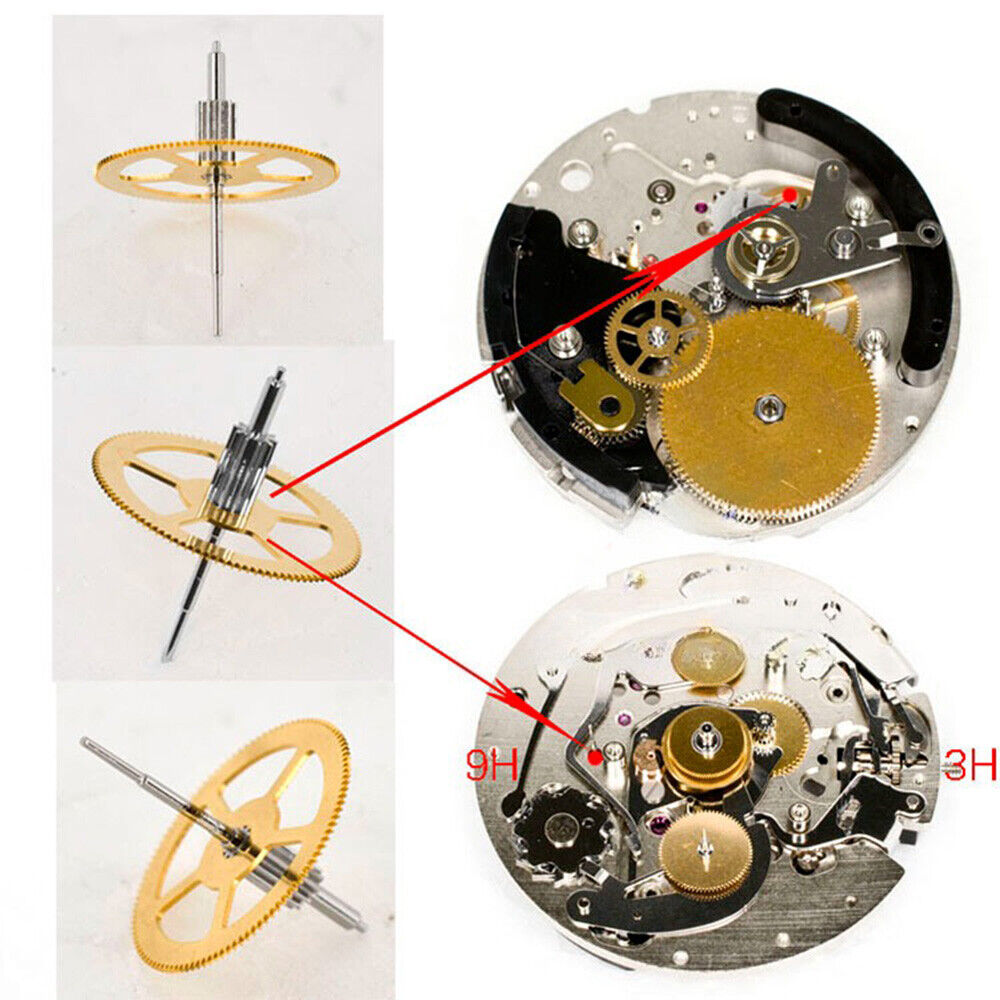Pointer wheel watch hand positioned at 9 o'clock for ETA C01.211 movement, precision component by ETA.