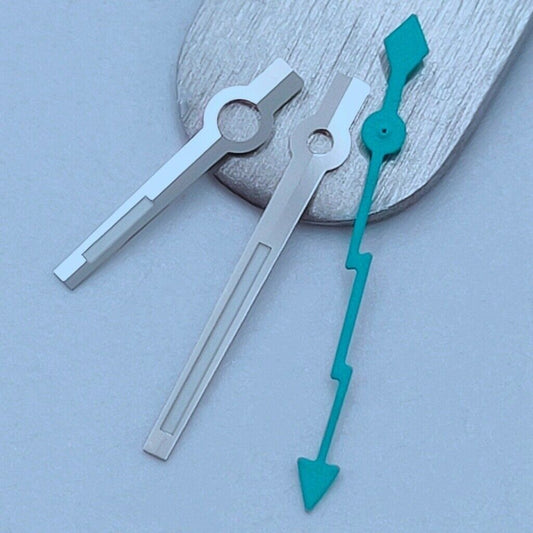 Aiguilles de montre Tiffany Blue Lightning avec garniture argentée pour NH35 NH36 7S26