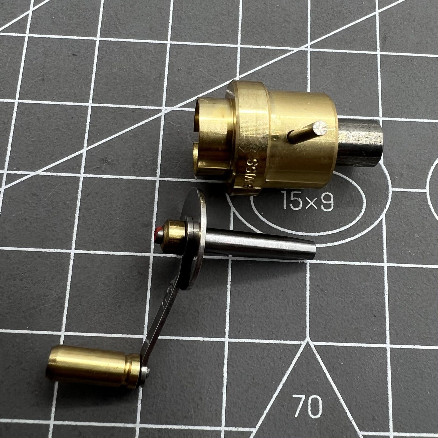 Swiss Bergeon 2729 watch mainspring winder with spare barrels for ETA calibres, precise and durable repair tool.