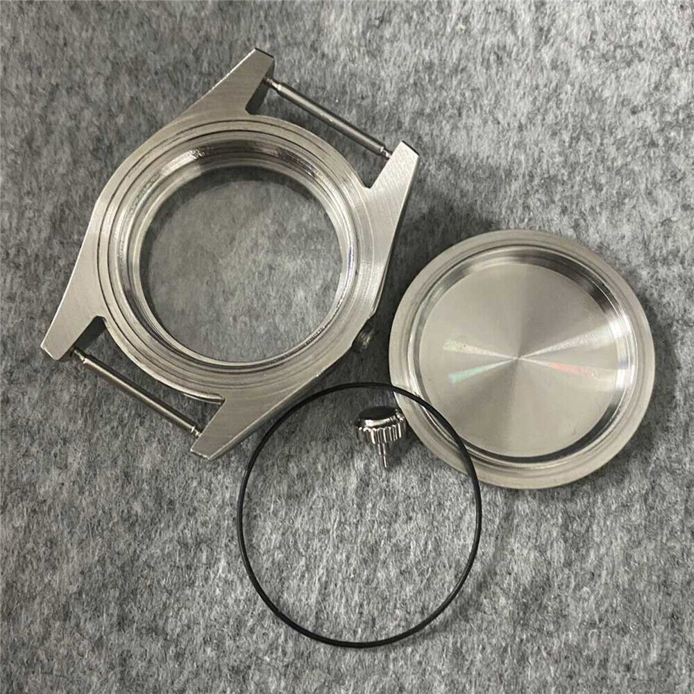 Stainless steel 39MM watch case kit, featuring sapphire glass and solid bottom for NH35/NH36 movements.
