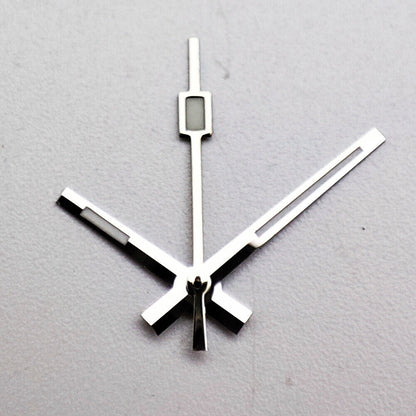 Green luminous watch hands for NH35A/NH36A movement by A104, measuring 8.5x12.5x13mm, ideal for night visibility.