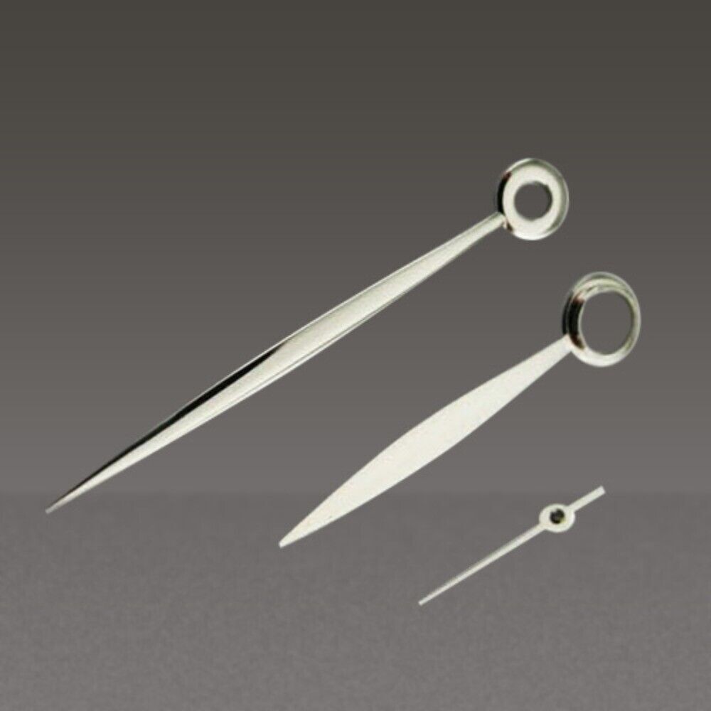 Silver 17mm watch hands for ST3600 ST3620 ETA6497 mechanical movements, precise fit.