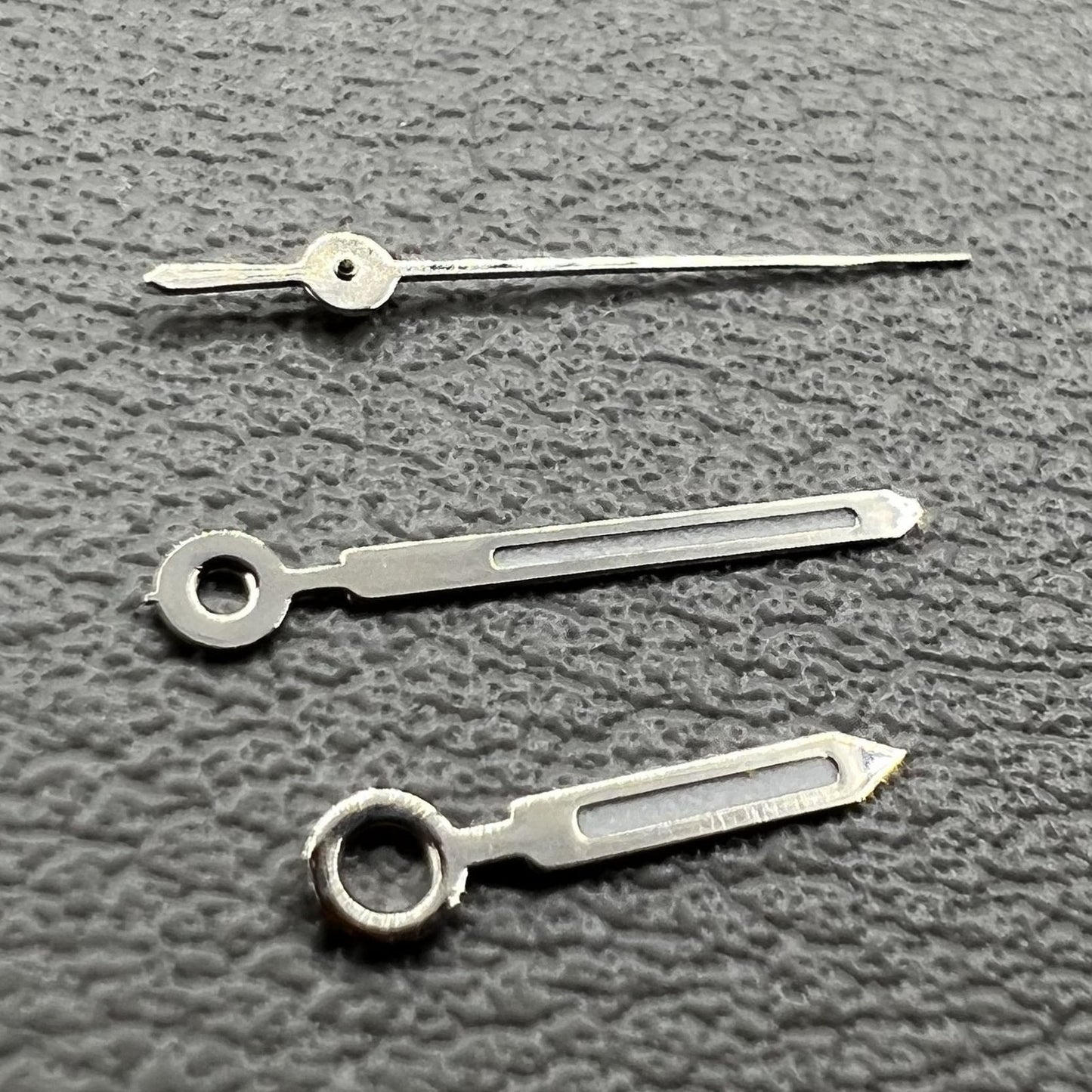 Silver trim green lume square tip watch hands set for Miyota 6M12 movement, 2 sets/pack