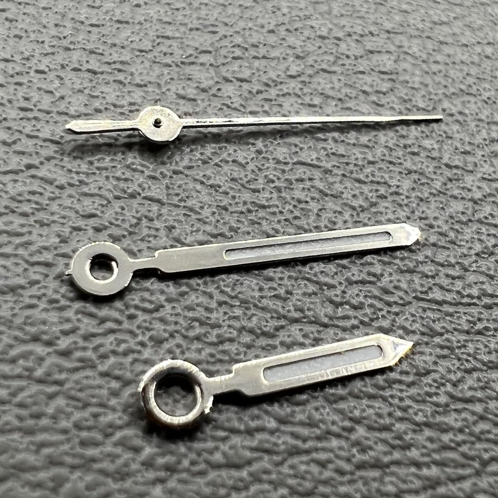 Silver trim green lume square tip watch hands set for Miyota 6M12 movement, 2 sets/pack