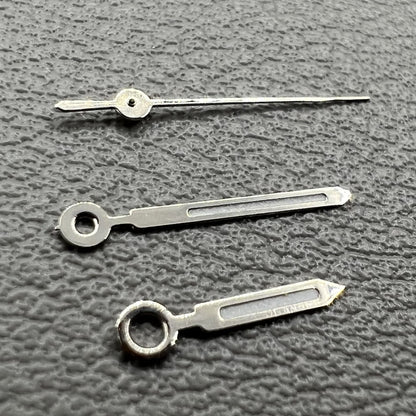 Silver trim green lume square tip watch hands set for Miyota 6M12 movement, 2 sets/pack