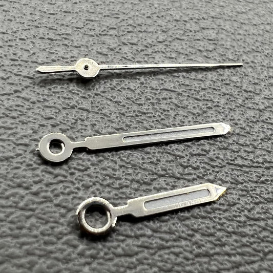 Silver trim green lume square tip watch hands set for Miyota 6M12 movement, 2 sets/pack