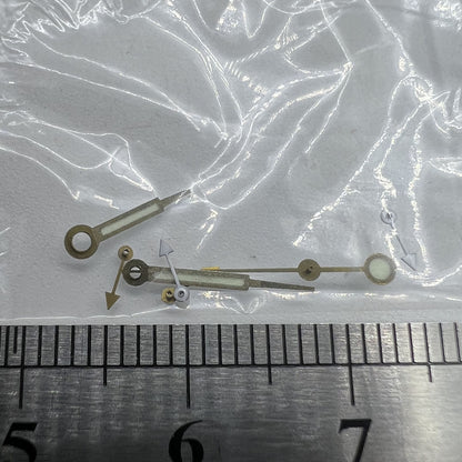 Uhrzeiger, 11,5 mm, spitz, weißer Rand, grüne Leuchtmasse für Miyota OS10 OS20 OS60 OS80 