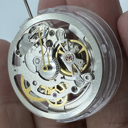 China Made Shanghai Silver Hollow Multifunctional Automatic Mechanical Movement