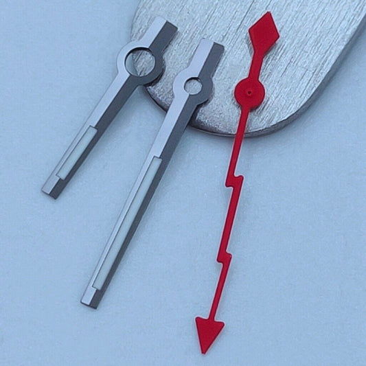 Black trim red lightning second hand for NH35 NH36 7S26 7S36 watch movements, precision fit, brand quality.