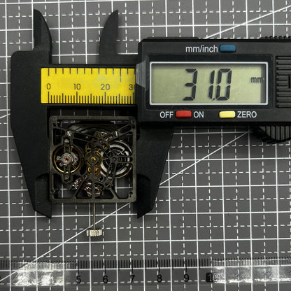 Schwarzes HZ1B01D automatisches mechanisches Uhrwerk mit Hohlquadraten, ideal f�r Uhrenreparatur.