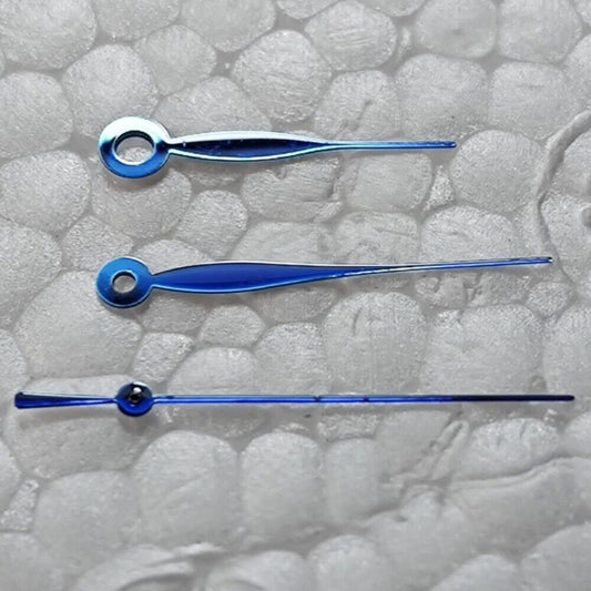 Aiguilles de montre en forme de feuille bleue polie 12,3 x 16 x 16 mm pour mouvement Hangzhou 2350
