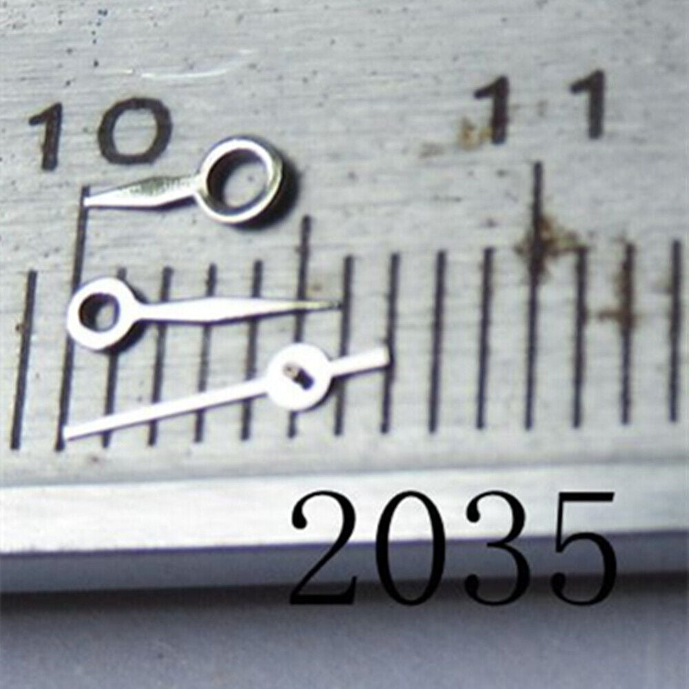 Silver 5mm arrow-shaped watch hand for Miyota 2035, 2115, 2105, 2305, 2315 movements.