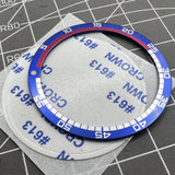 38mm/31.5mm Blue Flat Racing Type Watch Bezel Aluminium SKX007