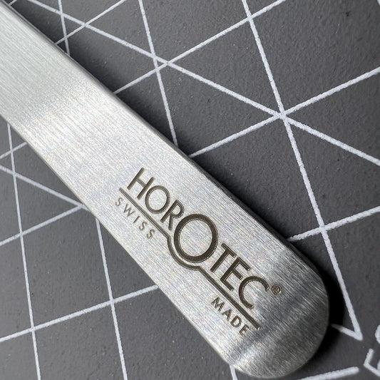 Horotec MSA12.302-1 antimagnetic strong tweezer for precise watch accessory handling.