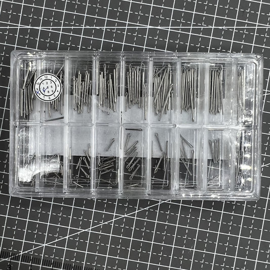 Kit de 10 broches ouvertes en acier inoxydable de 0,8 mm de diamètre, tailles de broches de 4 à 21 mm 