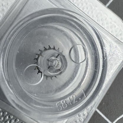 Roue d'échappement 80 heures en métal argenté pour mouvement C07.611 n° 6749, authentique, fabriquée en Suisse