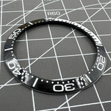 38mm Black Quarter Scale Ceramic Polished Waterproof Watch Bezel for Men Watch