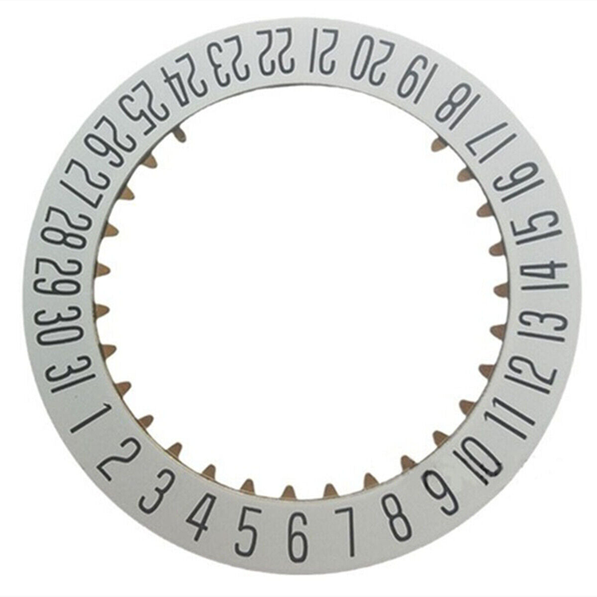 White date disk wheel featuring date at 6, compatible with ETA7750 movement, original watch accessory.